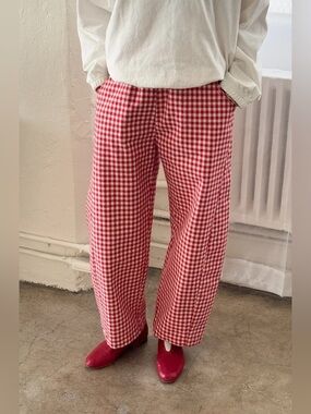 Le Bon Shoppe red gingham arc pants